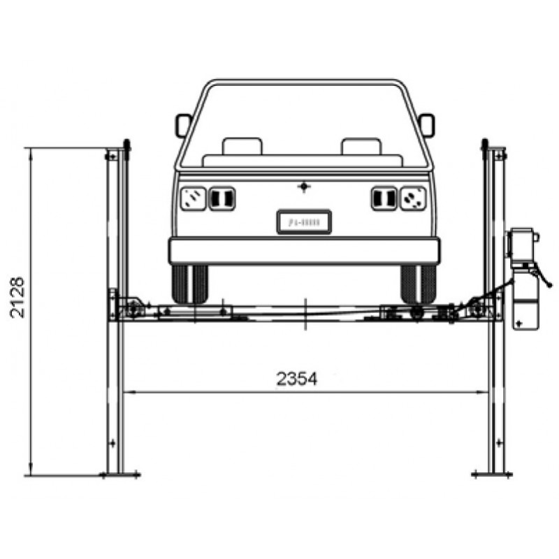 Golemtech Parkovací čtyřsloupový zvedák 3600 kg