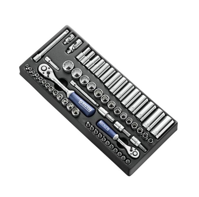 Gola sada 1/4", 3/8", 62 dílů, nářadí v modulu 41x18 cm - Tona Expert (E034853)