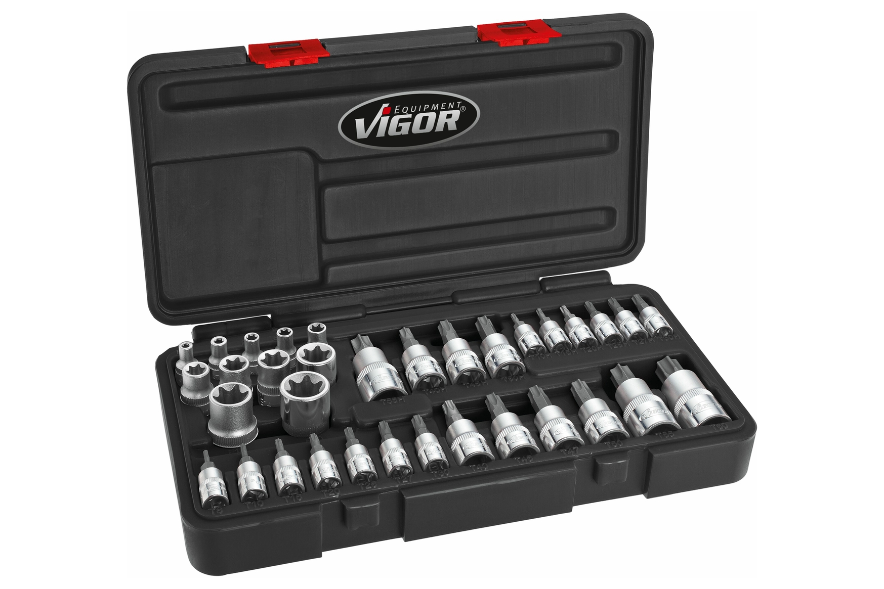 Sada nástrčných hlavic TORX, 34ks - Vigor V1781