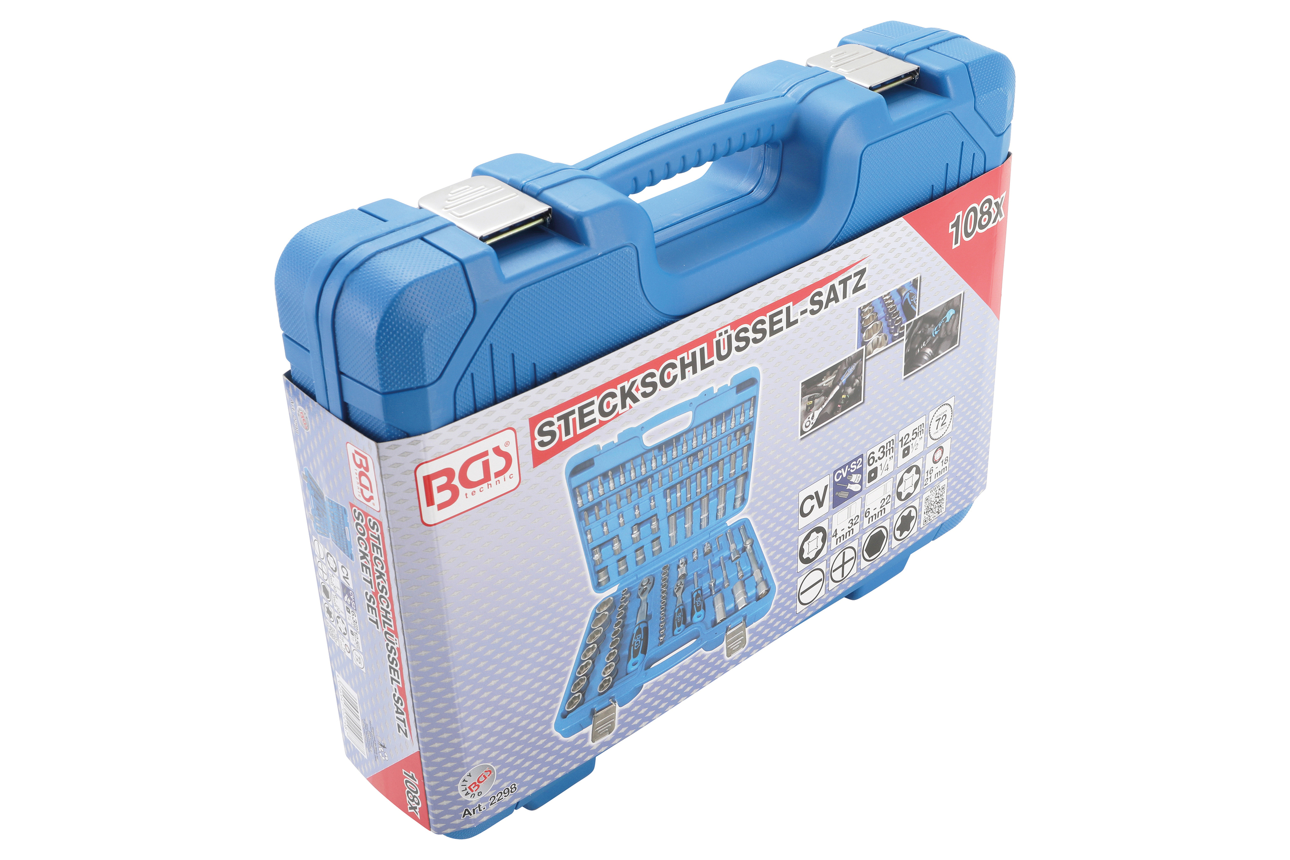 Gola sada 1/4" a 1/2", 108 dílů - BGS 2298