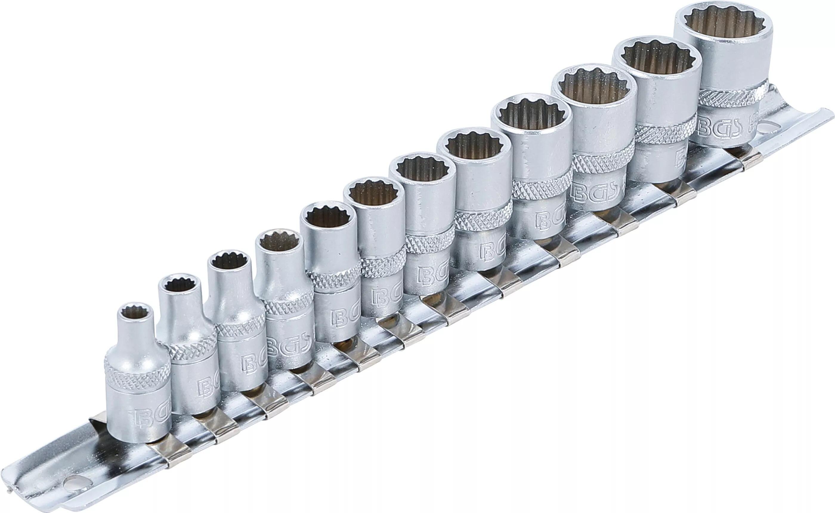 Hlavice 1/4" nástrčné, 12-hran, palcové 12ks - BGS 2755