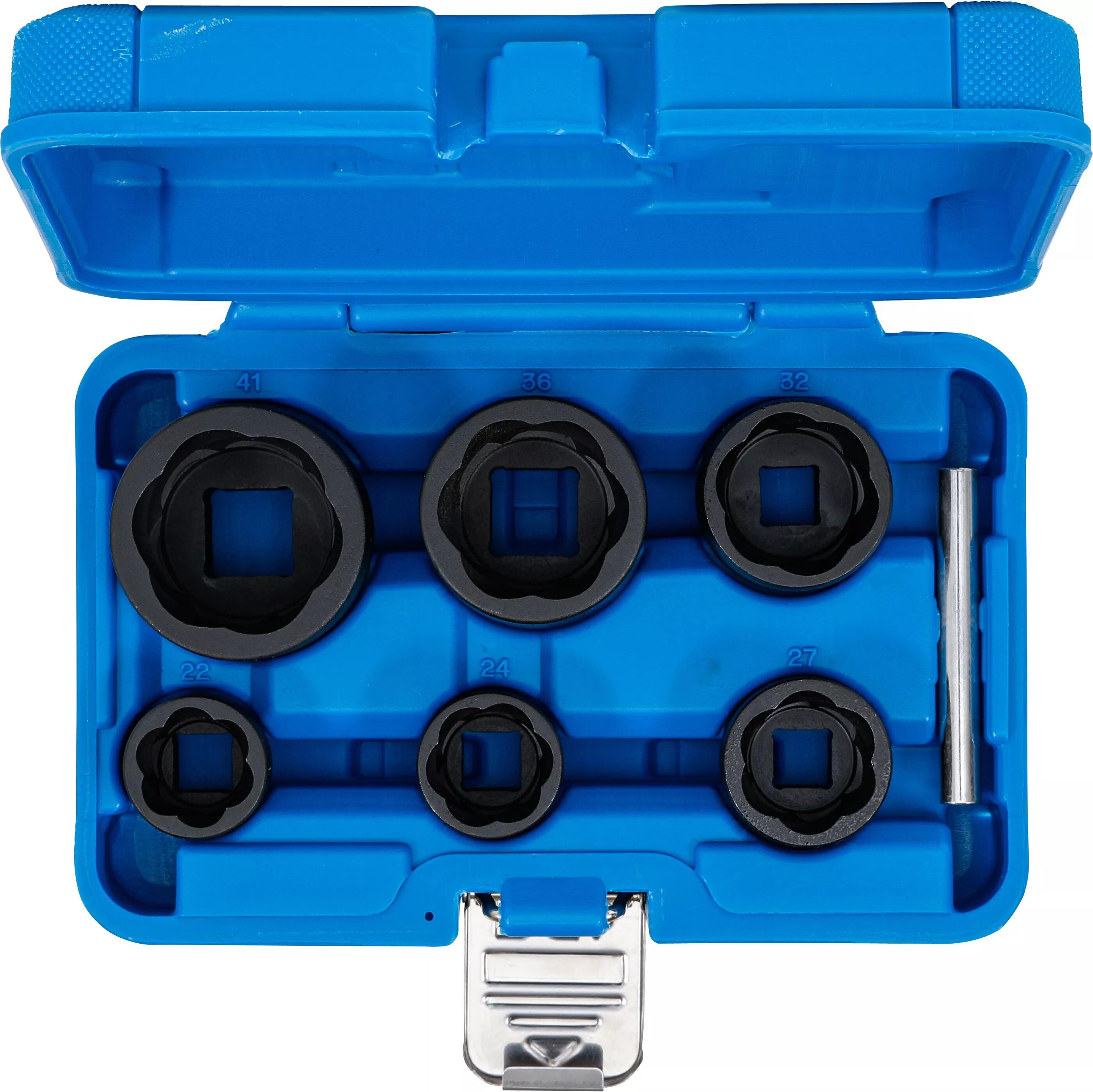 Hlavice 1/2” a 3/4” na poškozené šrouby, velikosti 22-41 mm, sada 6 ks - BGS 5268