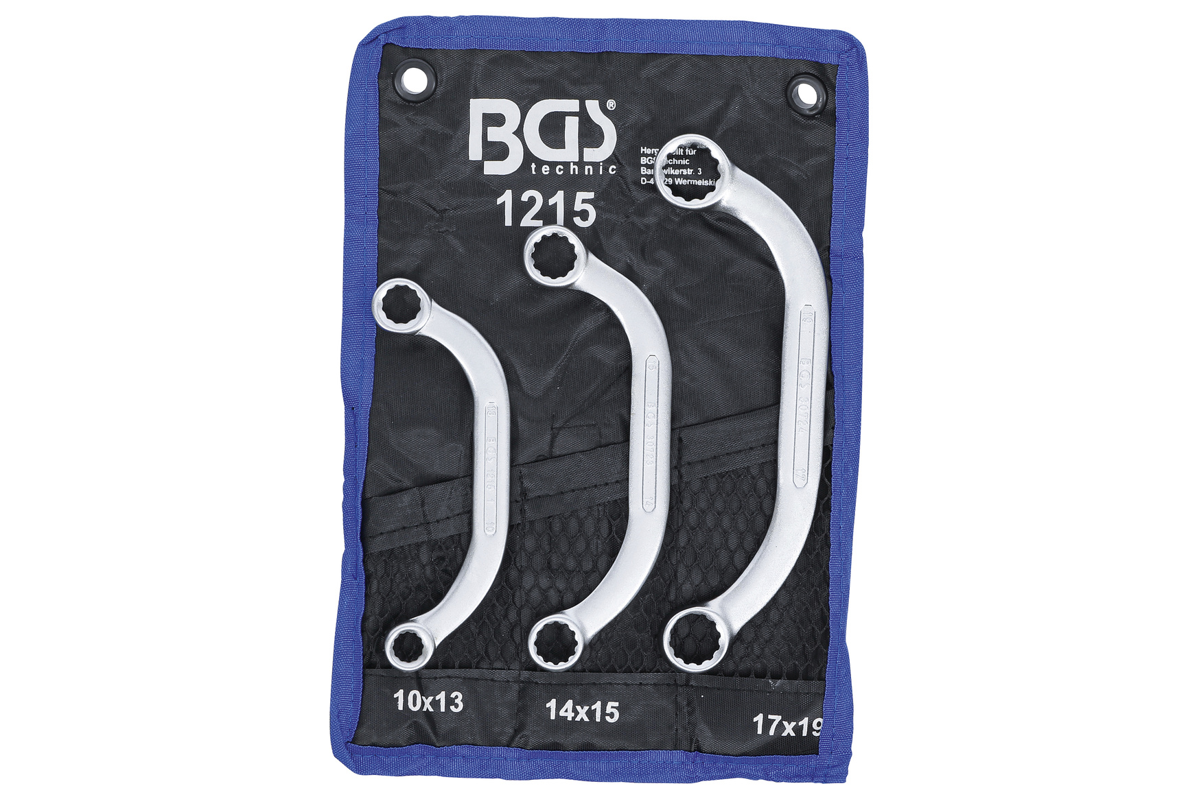 BGS technic Klíče očkové, „C“ profil, vel. 10-19 mm, sada 3 ks v obalu – BGS 1215