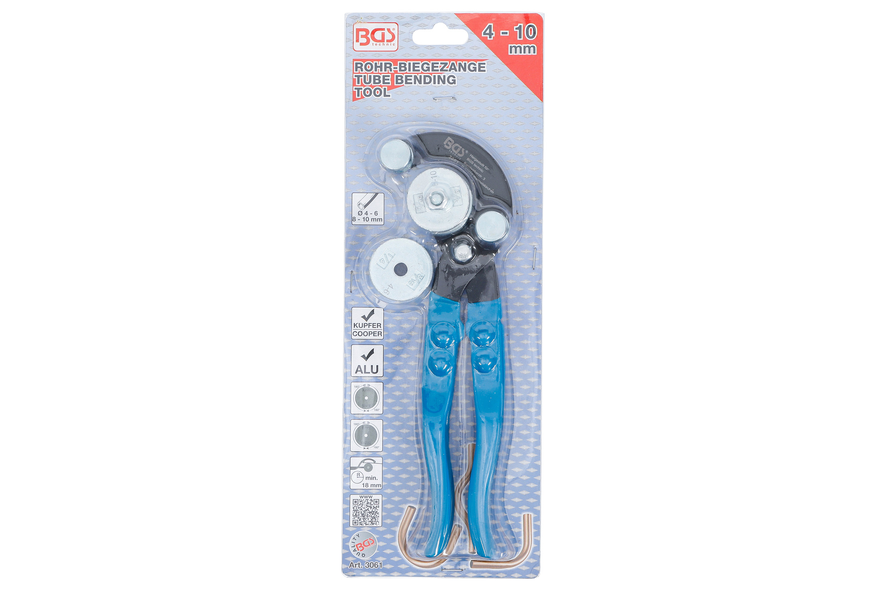 Ohýbačka brzdových trubek, průměr 4-10 mm - BGS 3061