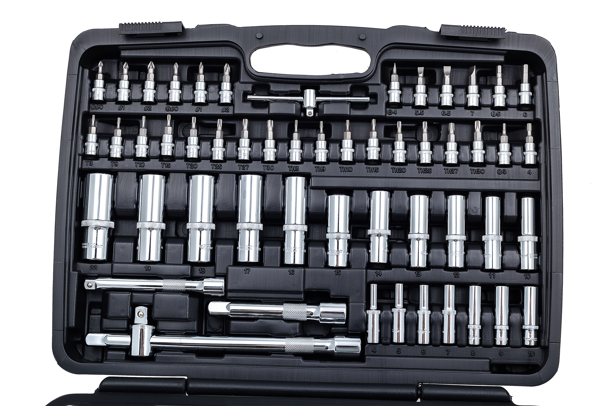 Gola sada 1/4", 3/8", 1/2"; 172 dílů - Vigor V2461