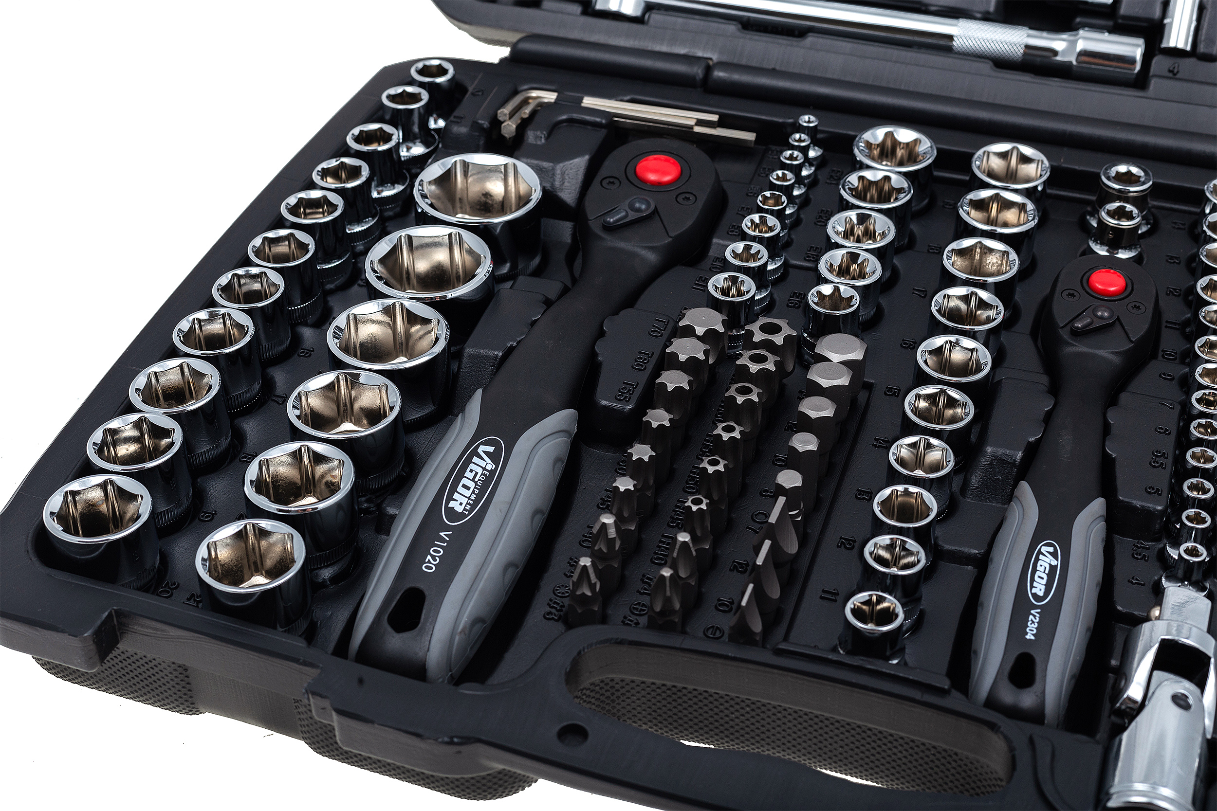Gola sada 1/4", 3/8", 1/2"; 172 dílů - Vigor V2461