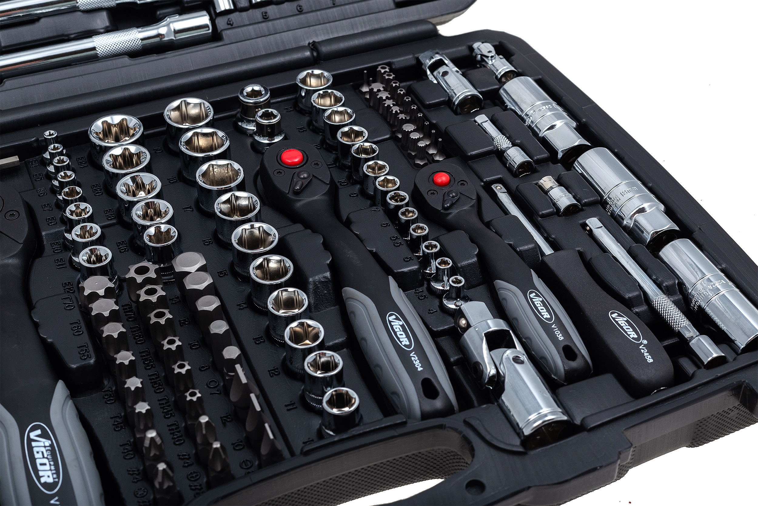 Gola sada 1/4", 3/8", 1/2"; 172 dílů - Vigor V2461