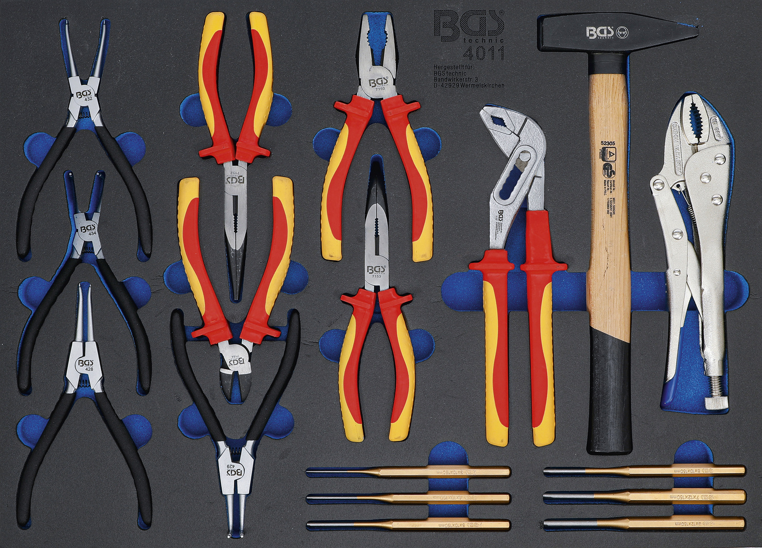 Sada nářadí v pěnové výplni, 17 ks - B4011