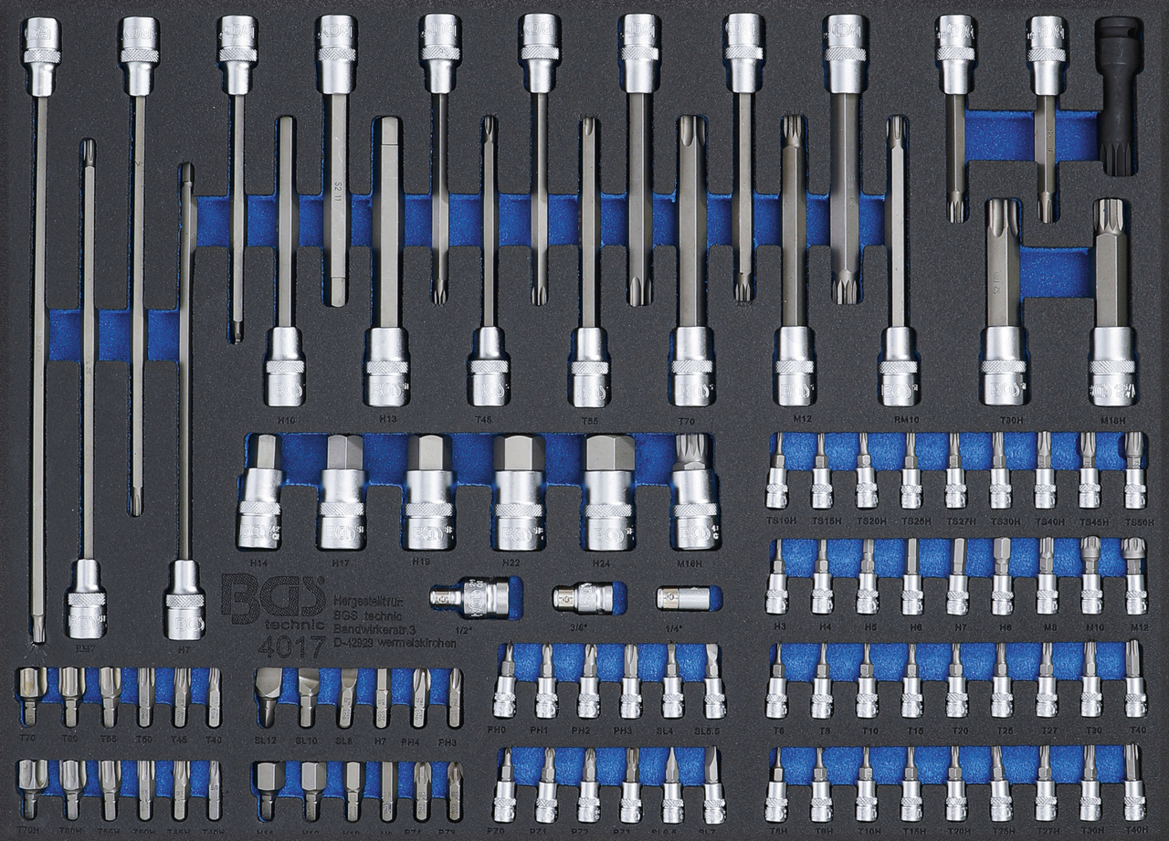 BGS technic Modul - hlavice TORX, imbus, XZN, RIBE 101ks - BGS