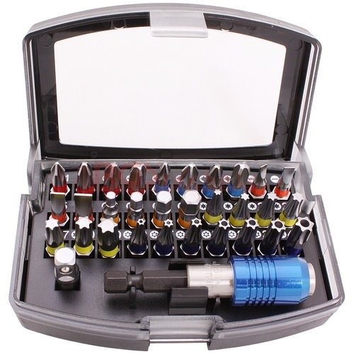 Bity 1/4" PH, PZ, PL, Tx, Imbus, prodloužení, sada 32 dílů - BGS 4816