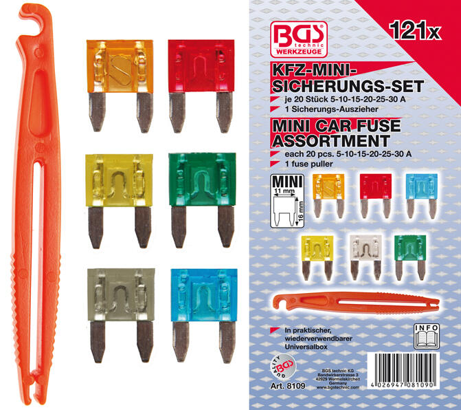 BGS technic Pojistná mini sada 121 dílů - BGS 8109 (obrázek 5)