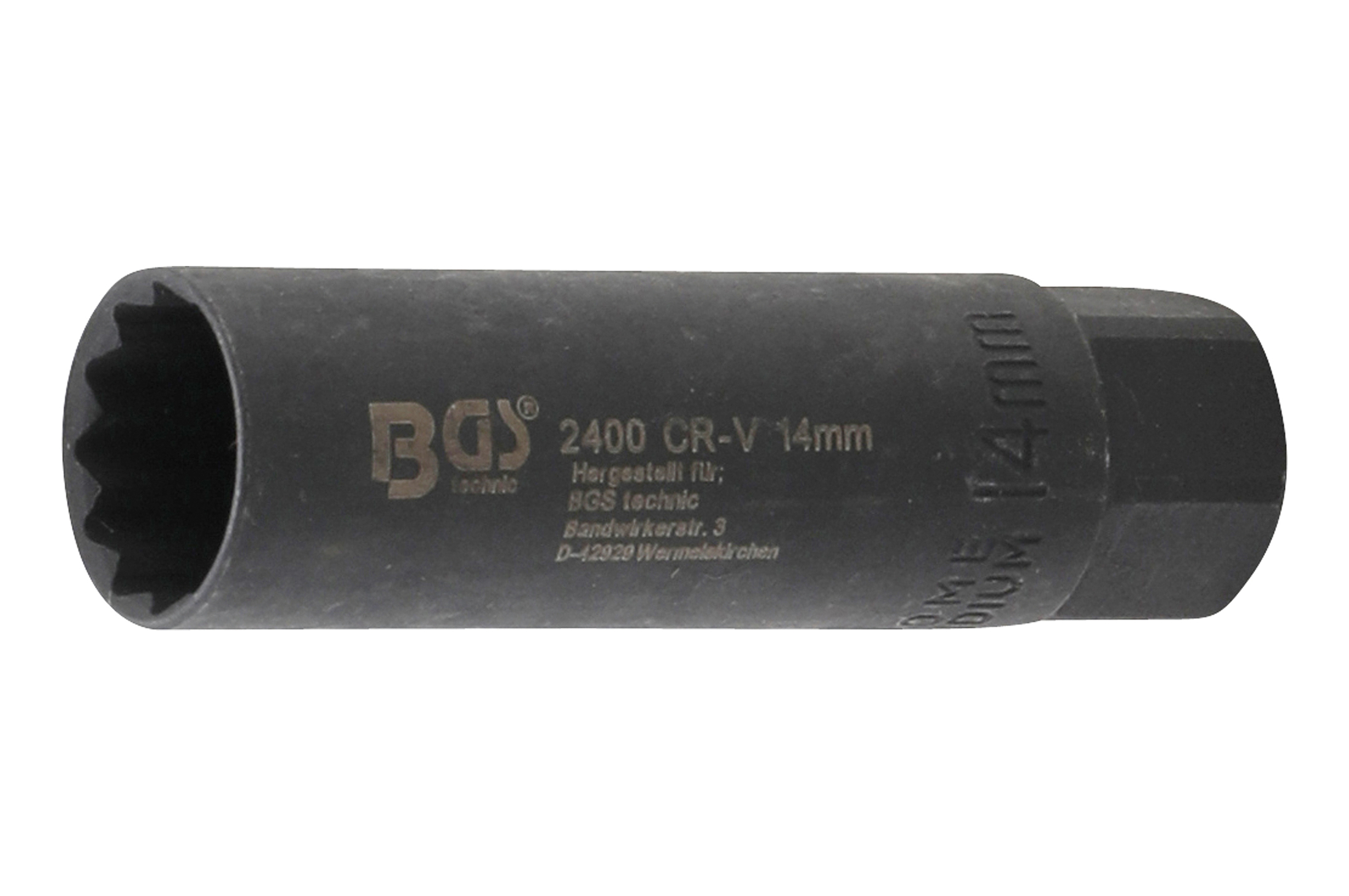 BGS technic Hlavice pro zapalovací svíčky 3/8" x 14mm,délka 65mm,extra úzká - BGS 2400