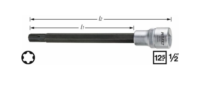 Hlavice RIBE M10 na demontáž hlavy motoru VAG a Ford EcoBoost, extra dlouhá 17 cm - HAZET