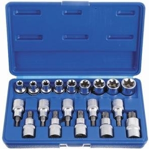 Sada hlavic Torx a Torx-E 1/2", 19ks- MAGG 340019