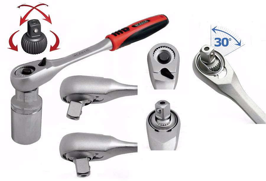 3D ráčna 1/2″ s přepínací páčkou 250mm – 4CZech 4CZ-124-08