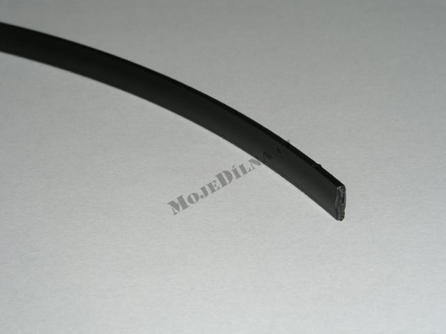 Svářecí drát, plast ABS - páska 2x7mm, plochý, černý