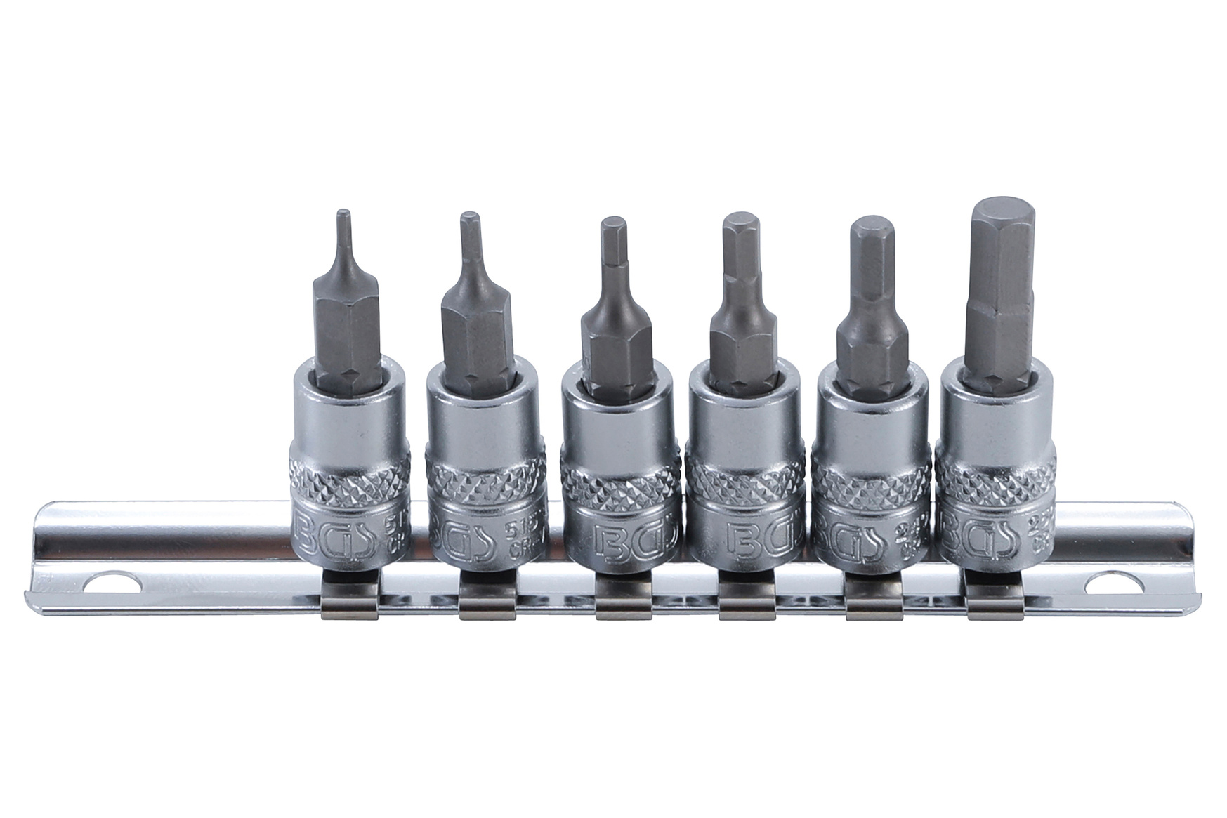 BGS technic Zástrčné hlavice 1/4" imbus, 6 kusů