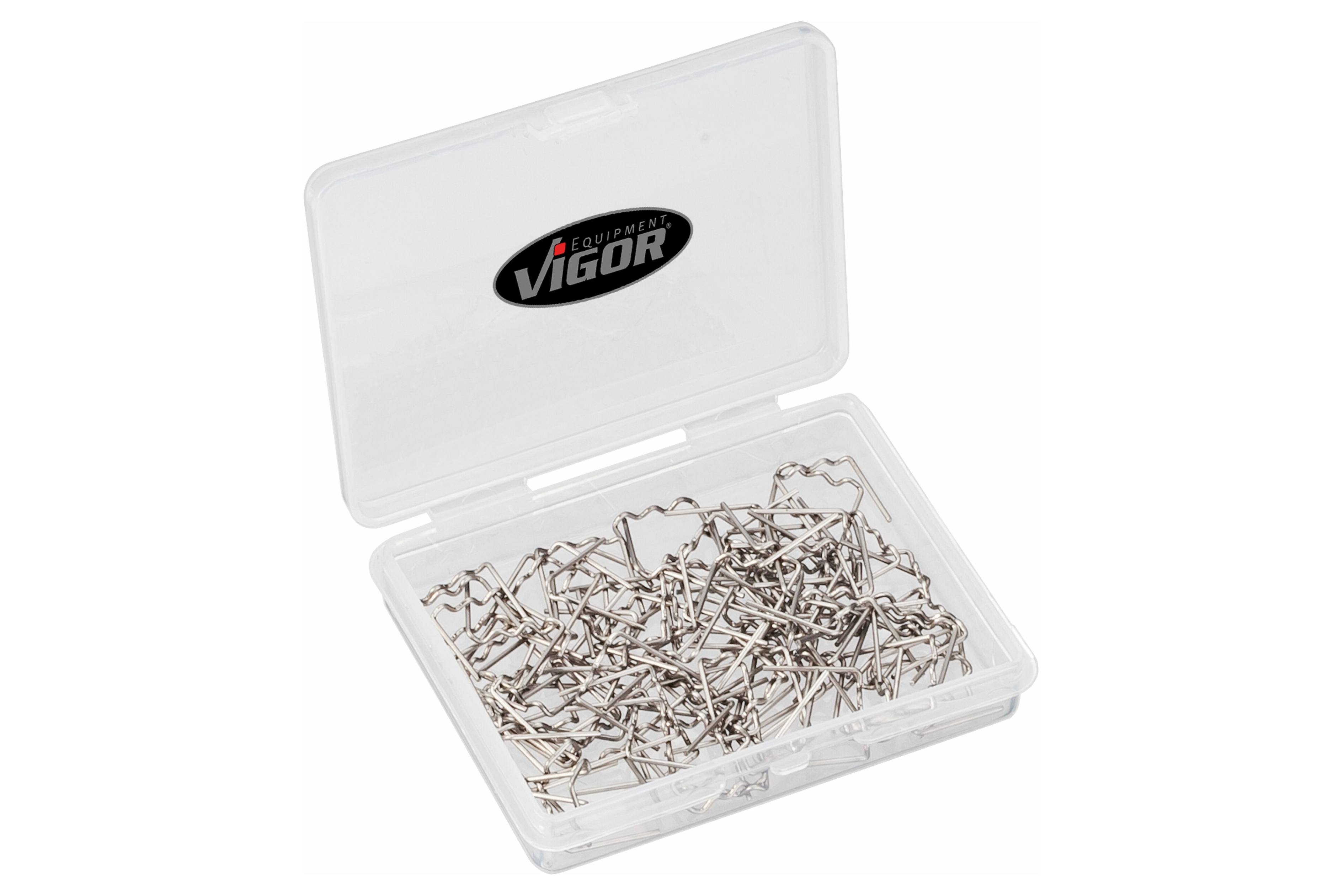 Sponky na sváření plastů, tvar W, průměr 0,8 mm, sada 100 ks – VIGOR V3672