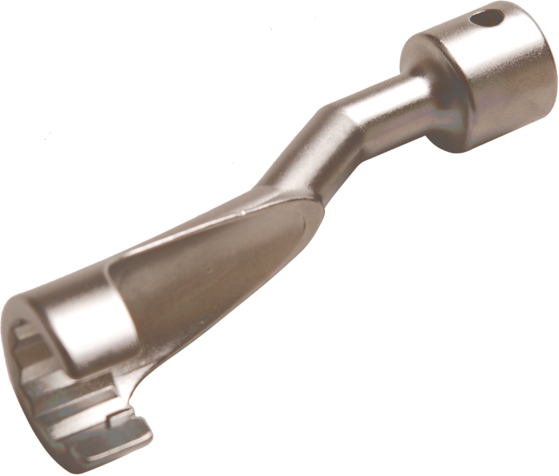 BGS technic Klíč otevřený 17mm dlouhý vyhnutý na matice vstřikovacího vedení pro 1/2" Varianta: Rozměr 17 mm pro 3/8"