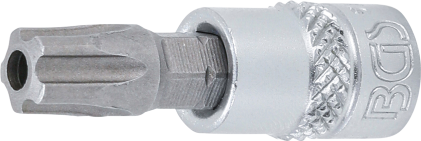 BGS technic Hlavice zástrčná 1/4" Torx TS10, pěticípá s otvorem - BGS 5184-TS10 Profil: Torx, Velikost: TS45