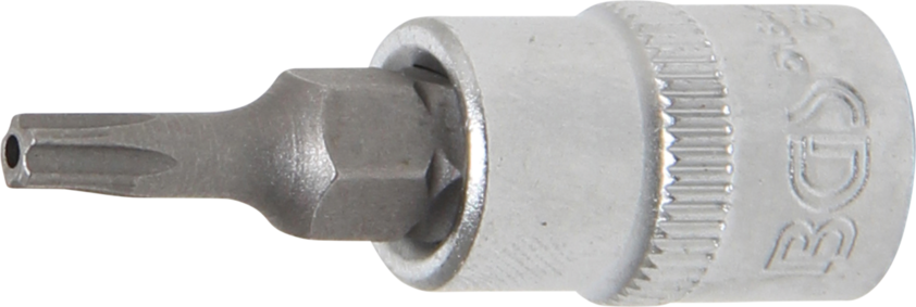 BGS technic Hlavice zástrčná 1/4" Torx TS10, pěticípá s otvorem - BGS 5184-TS10 Profil: Torx s otvorem, Velikost: TS15