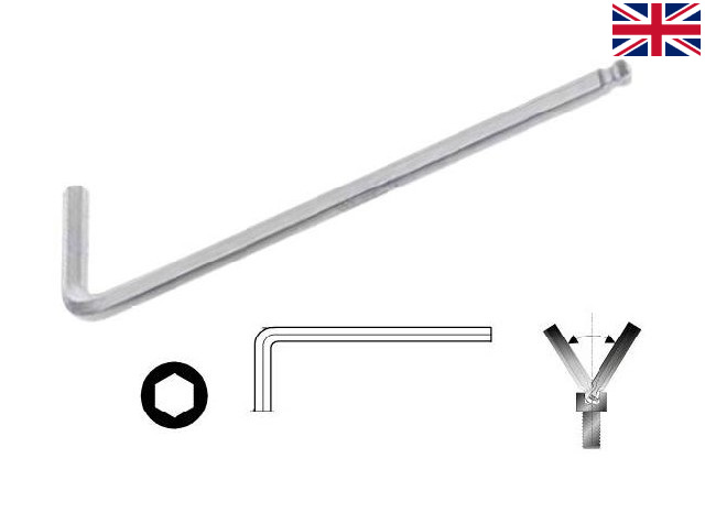 TONA EXPERT Klíč šestihranný palcový prodloužený s kuličkou Imbus 3/16" - TonaExpert E120606 Velikost: 5/64 "