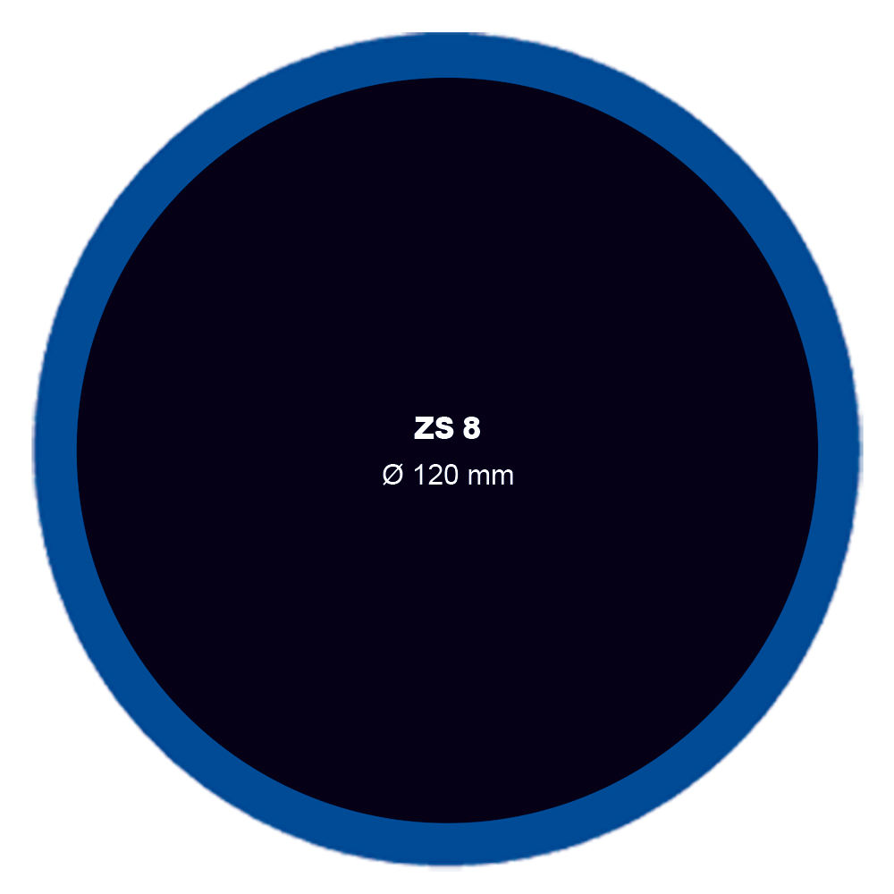 Záplata ZS 7 na opravu duší průměr 100 mm - 1 kus - Ferdus 1.08 Varianta: ZS 8 na opravu duší průměr 120 mm. 10 ks