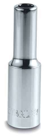 Hlavice 1/2" prodloužená, dvanáctihran - STANLEY (různé velikosti) Velikost: 23 mm