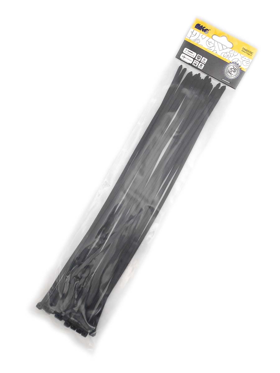 MAGG Stahovací pásky 4,8x370mm černé/25ks