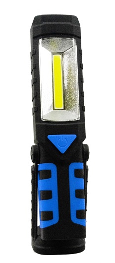 Dílenská lampa LED COB 3W+1LED, svítilna s magnetem - QUATROS QS16150A