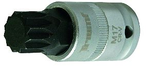 Hlavice zástrčná 1/2", XZN M17 x 60 mm, tvrzená