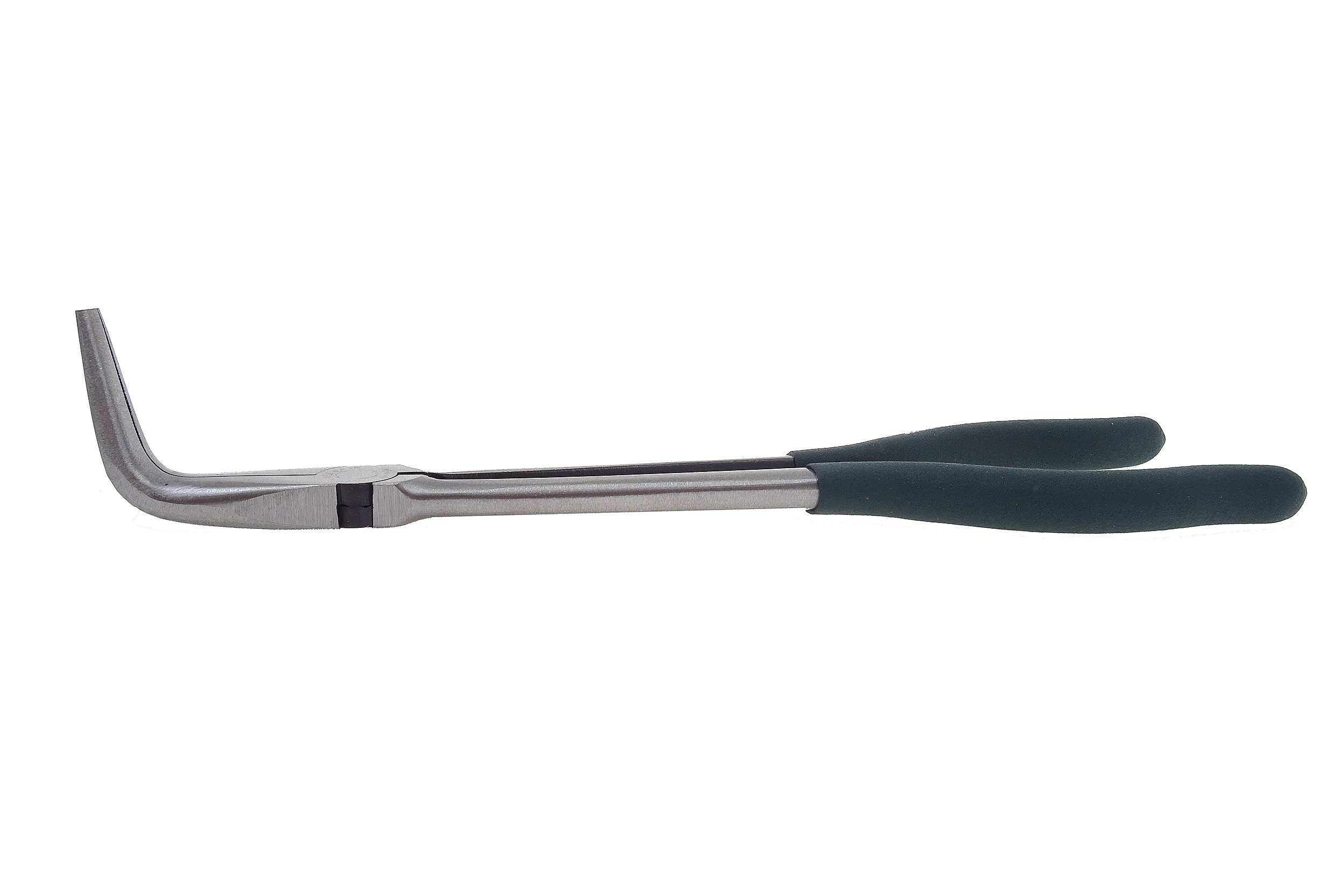 Kleště extra dlouhé 26 cm, zahnuté 90 stupňů, špičaté čelisti – JONNESWAY P7603