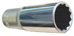 Nástrčné hlavice prodloužené 1/2",12-hranné, různé velikosti - JONNESWAY Velikost: 8