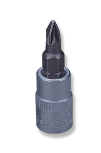Zástrčné hlavice šroubovací, křížové Pozidrive, 1/4", velikosti PZ0-PZ3 - JONNESWAY Velikost: PZ0