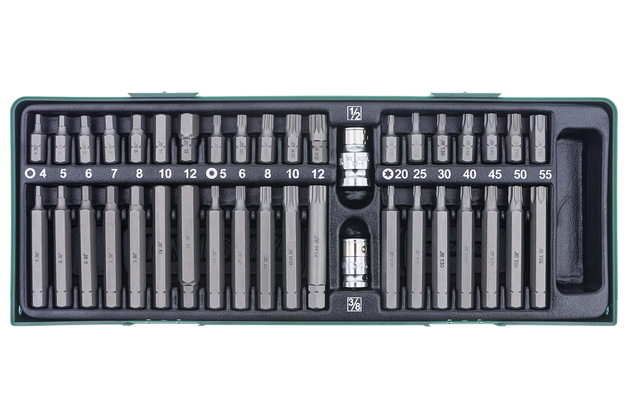 Sada bitů IMBUS, TORX, XZN, 40 kusů v kazetě - JONNESWAY S29H4140SP