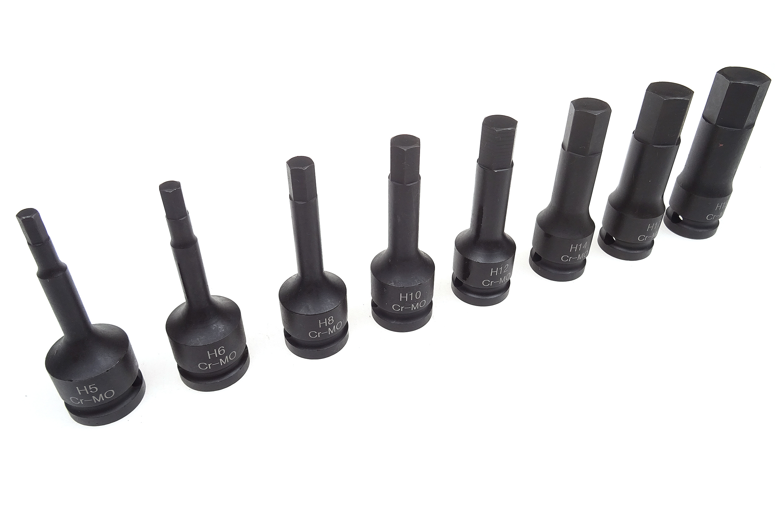 Sada zástrčných úderových hlavic Imbus, 1/2", H5 - H19, 8 kusů - QUATROS QS50008