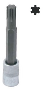 Zástrčné hlavice RIBE, 1/2", velikosti M6-M14, délka 100 mm – JONNESWAY Profil: RIBE, Velikost čtyřhranu: 1/2", Velikost: M13