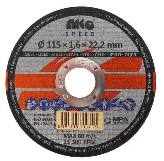 Rezný kotúč na kov 115x1,6x22mm MAGG Speed