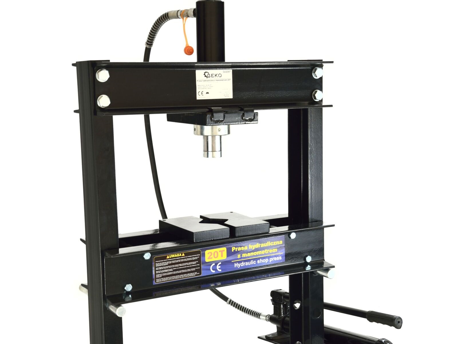 Hydraulický dílenský lis 20t, s manometrem