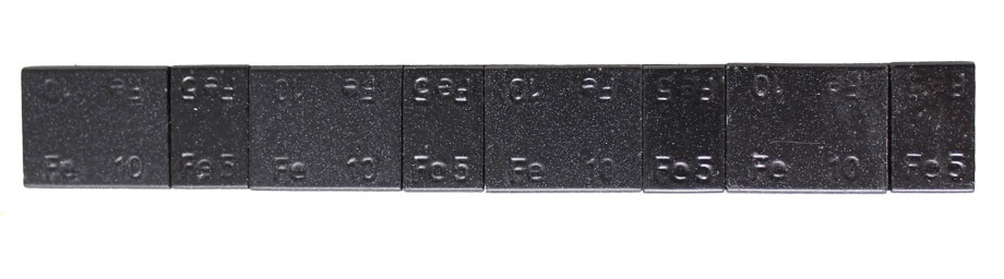 Samolepící závaží 4x5 g a 4x10 g, černý lak - 1 kus - Ferdus 13.89 Počet kusů: 100