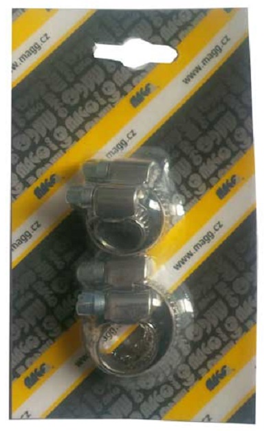 Hadicové spony W2, nerezové, sada velikostí 8, 10, 12, 16 mm - MAGG 110039