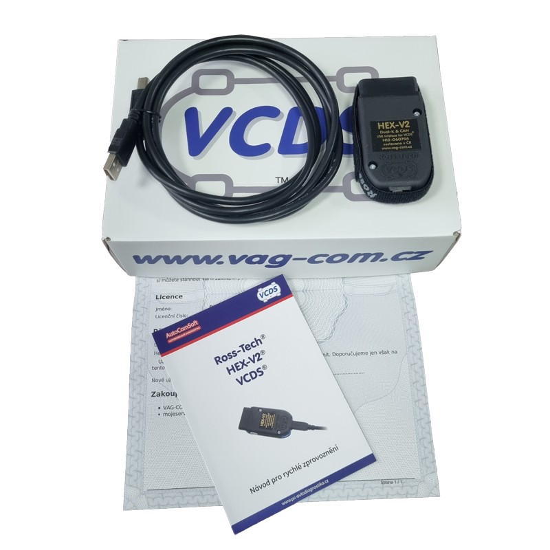 ROSS-TECH VCDS VAG COM MAX + HEX V2 usb kabel profesionální auto diagnostika