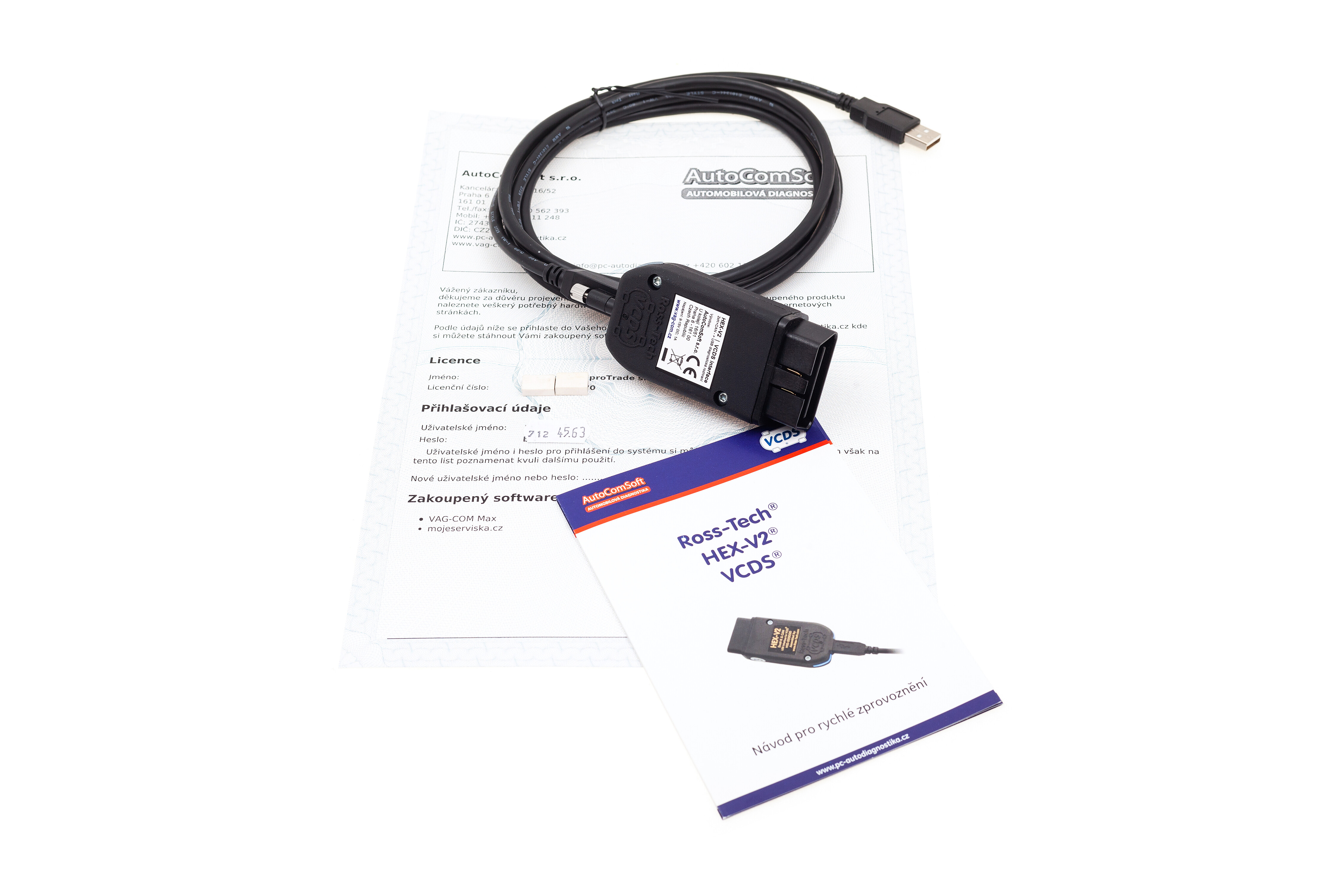 ROSS-TECH VCDS VAG COM MAX + HEX V2 usb kabel profesionální auto diagnostika