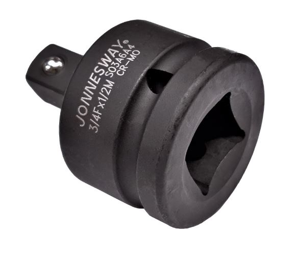 Redukce úderová, 1/2" vnitřní na 3/4" vnější, pro rázové utahováky - JONNESWAY S03A4A6 Velikost: 1 na 3/4 "
