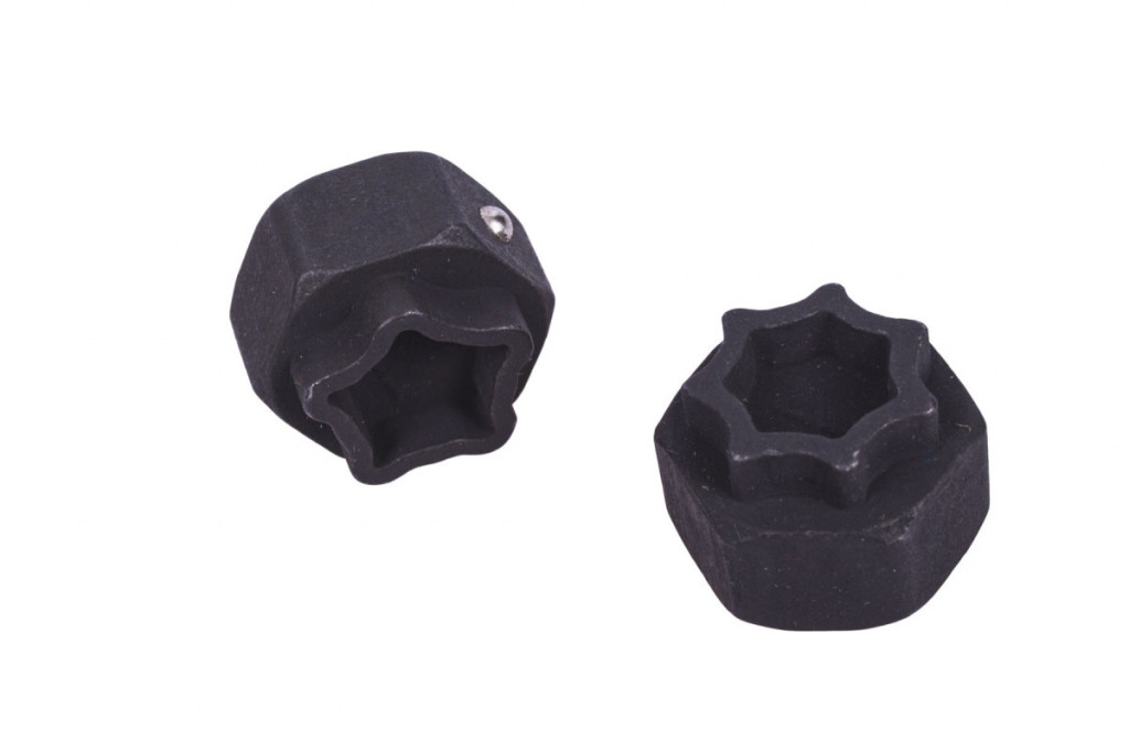 Hlavice na bezpečnostní šrouby kol VAG, různé profily, sada 22 kusů