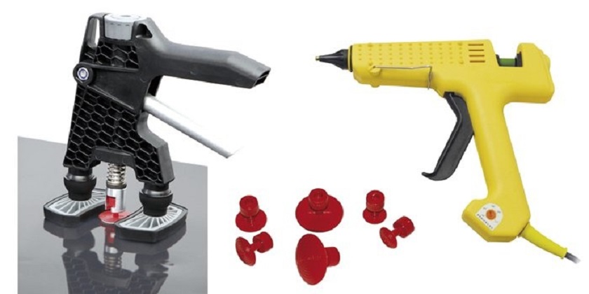 Nářadí, přípravky a materiál pro opravy PDR, sada 21 kusů - GYS GLUE PULLER PRO