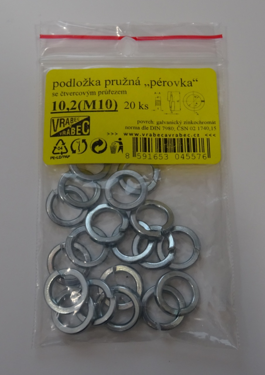 MDtools Podložky pružné DIN 7980 Zn - pérovky, pozinkované, různé rozměry Velikost: M10