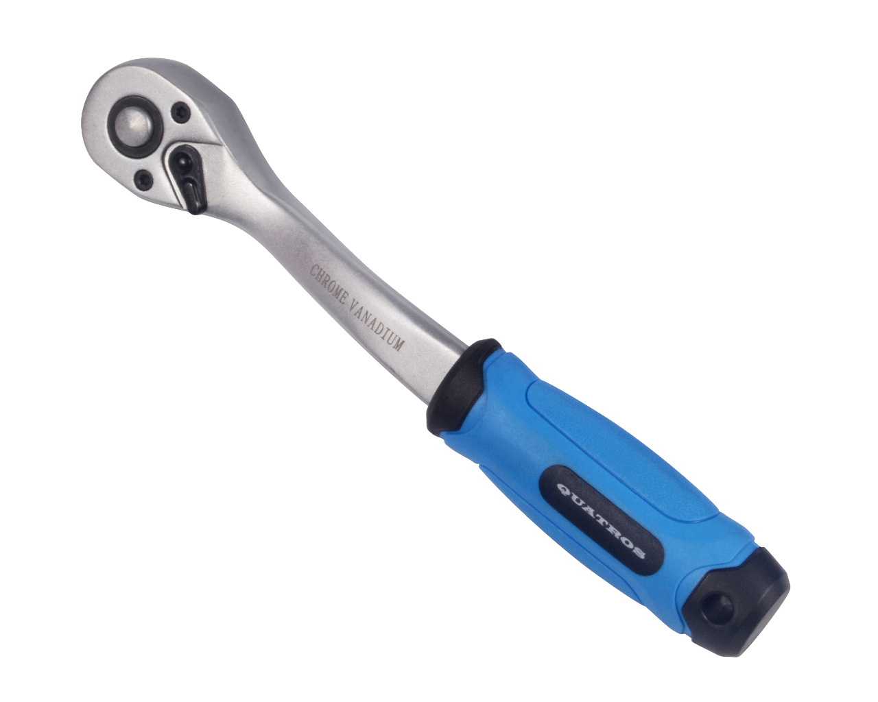 Ráčna 1/2", 72 zubů, s přepínací páčkou, vyhnutá, délka 250 mm - QUATROS QS50114