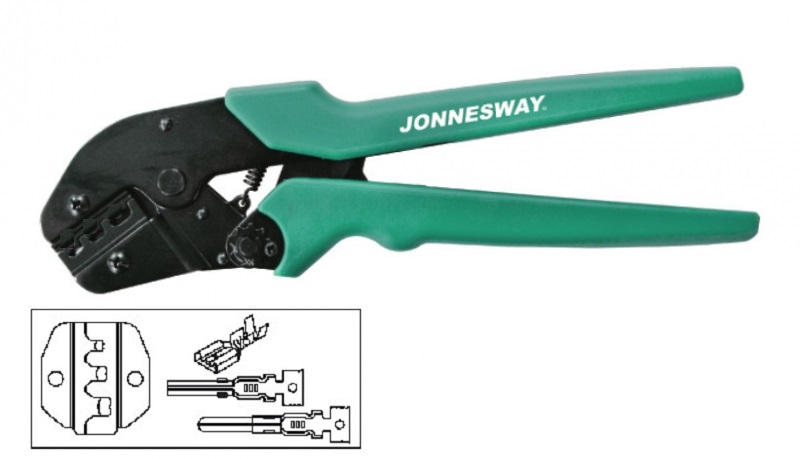 Krimpovacie kliešte na neizolované elektrické konektory 0,5-6 mm - JONNESWAY V1311B