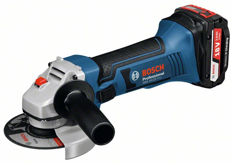 Aku úhlová bruska Bosch GWS 18-125 V-LI Professional, 2x5,0Ah, L-Boxx - 060193A30l